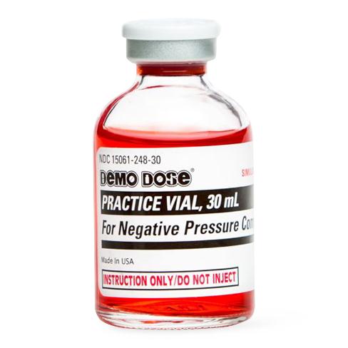 Pocketnurse Demo Dose Sterile Practice Negative Pressure Solution Vial 06-93-2030 - 1.0 Each - MDL-PKI6932030