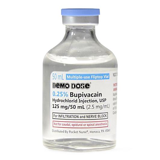 POCKETNURSE Demo Dose Bupivacain HCl Injection 06-93-3223 1 Each - MDL-PKI6933223