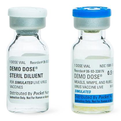 Demo Dose Measles Mumps and Rubella (MMR) A and B - 06-93-3381 - 1 Each - MDL-PKI6933381