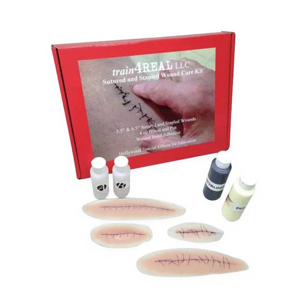 Pocketnurse Train-4-Real Sutured & Stapled Wound Care Kits 14-17-6000-WH - 1.0 Each