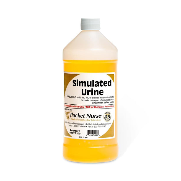 Pocket Nurse Educational Simulated Urine - 02-87-0200-32OZ - 1 Each - MDL-PKI87020032OZ