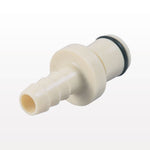 PLC12 Connector, Insert, Non-Valved, Barbed - Fits 1/4 inch ID Tubing (0.25 inch, 6.35 mm) - PLC2200412