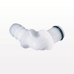 PLC Connector, Elbow Insert, Non-Valved, Barbed - Fits 3/8 inch ID Tubing (0.375 inch, 9.53 mm) - PLC23006