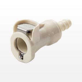 PLC12 Connector, Body, Valved, Barbed - Fits 1/4 inch ID Tubing (0.25 inch, 6.35 mm) - PLCD1700412