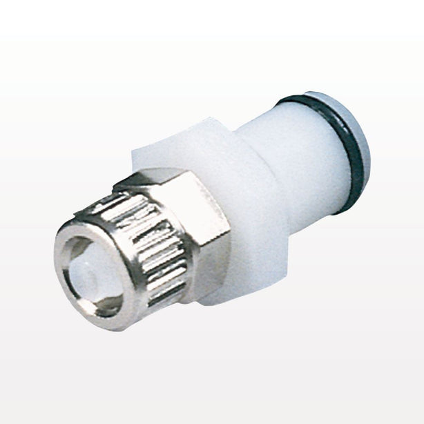 PLC Connector, Insert, Valved, Ferruleless - Fits 0.17 inch ID x 1/4 inch OD (0.17 inch x 0.25 inch, 4.32 mm x 6.35 mm) - PLCD20004