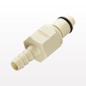 PLC12 Connector, Insert, Valved, Barbed - Fits 1/4 inch ID Tubing (0.25 inch, 6.35 mm) - PLCD2200412