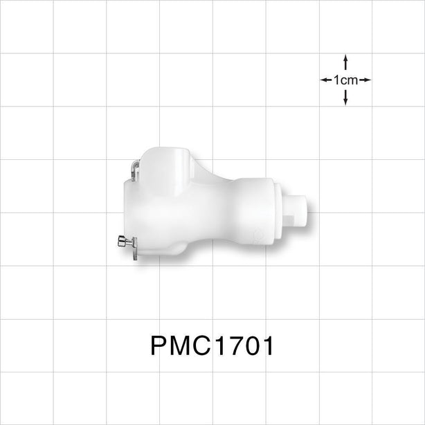 PMC Connector, Body, Non-Valved, Barbed - Fits 1/16 inch ID Tubing (0.063 inch, 1.59 mm) - PMC1701