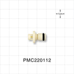 PMC12 Connector, Insert, Non-Valved, Barbed - Fits 1/16 inch ID Tubing (0.063 inch, 1.59 mm) - PMC220112