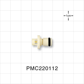 PMC12 Connector, Insert, Non-Valved, Barbed - Fits 1/16 inch ID Tubing (0.063 inch, 1.59 mm) - PMC220112