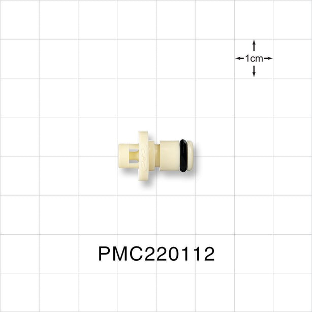 PMC12 Connector, Insert, Non-Valved, Barbed - Fits 1/16 inch ID Tubing (0.063 inch, 1.59 mm) - PMC220112