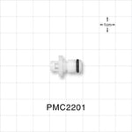 PMC Connector, Insert, Non-Valved, Barbed - Fits 1/16 inch ID Tubing (0.063 inch, 1.59 mm) - PMC2201