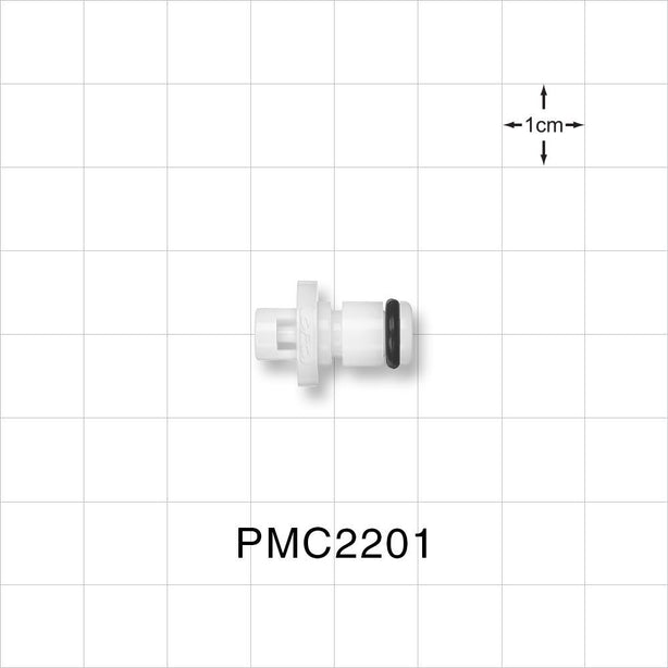 PMC Connector, Insert, Non-Valved, Barbed - Fits 1/16 inch ID Tubing (0.063 inch, 1.59 mm) - PMC2201