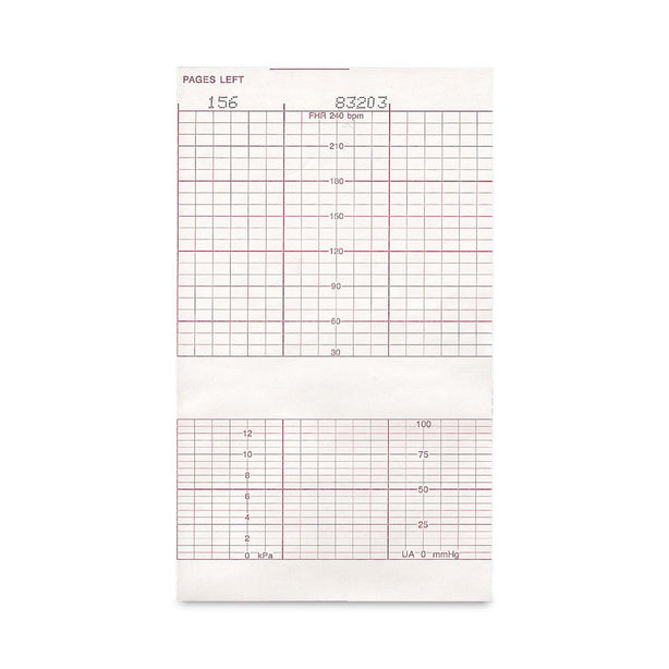 Print Media Fanfold Fan-Fold Chart Paper, 152" x 90" x 150", Red - 3845789 - 1 Each