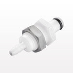 PMC Connector, Panel Mount Insert, Non-Valved, Barbed - Fits 1/8 inch ID Tubing (0.125 inch, 3.18 mm) - PMC4202