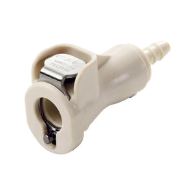 PMC12 Connector, Body, Valved, Barbed - Fits 1/4 inch ID Tubing (0.25 inch, 6.35 mm) - PMCD170412