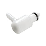 PMC Connector, Elbow Insert, Valved, Barbed - Fits 1/4 inch ID Tubing (0.25 inch, 6.35 mm) - PMCD2304