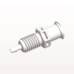 Panel Mount, Female Luer Lock, Barbed, White, 100/Bag - 1/4-28 UNF Thread; Fits 1/16 inch ID Tubing (0.063 inch, 1.59 mm) - PMLF2130