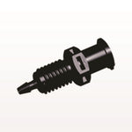 Panel Mount, Female Luer Lock, Barbed, Black, 100/Bag - 1/4-28 UNF Thread; Fits 1/16 inch ID Tubing (0.063 inch, 1.59 mm) - PMLF2131