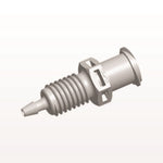 Panel Mount, Female Luer Lock, Barbed, Natural, 100/Bag - 1/4-28 UNF Thread; Fits 1/16 inch ID Tubing (0.063 inch, 1.59 mm) - PMLF21