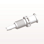 Panel Mount, Female Luer Lock, Barbed, White, 100/Bag - 1/4-28 UNF Thread; Fits 3/32 inch ID Tubing (0.094 inch, 2.38 mm) - PMLF3130