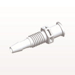 Panel Mount, Female Luer Lock, Barbed, White, 100/Bag - 1/4-28 UNF Thread; Fits 1/8 inch ID Tubing (0.125 inch, 3.18 mm) - PMLF4130