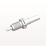 Male Luer Slip to Panel Mount with Barb, White, 100/Bag - 1/4-28 UNF Thread; Fits 1/16 inch ID Tubing (0.063 inch, 1.59 mm) - PMLM2130