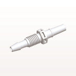 Male Luer Slip to Panel Mount with Barb, White, 100/Bag - 1/4-28 UNF Thread; Fits 1/8 inch ID Tubing (0.125 inch, 3.18 mm) - PMLM4130