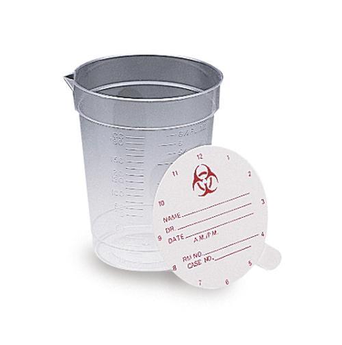 Inteplast Specimen Container with Paper Lid, 6.5 oz. - 4647 - 500 Each
