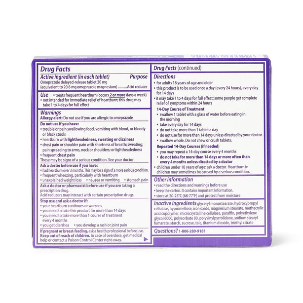 Procter & Gamble Prilosec OTC Heartburn Relief 10037000359071 - 24.0 box