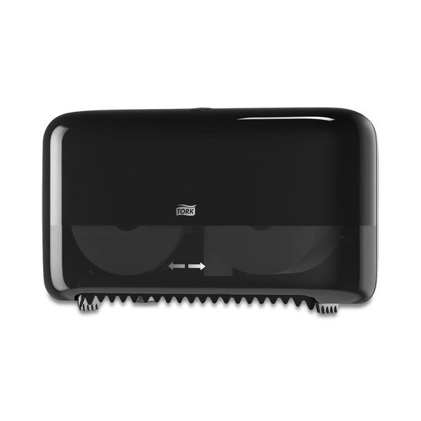 Essity Professional Hygiene Tork 473208 Coreless Elevation High-Capacity Bath Tissue Dispenser, Black, 8.228" H x 14.173" W x 5.078" D, for Tork 472886 - 473208 - 1 Each