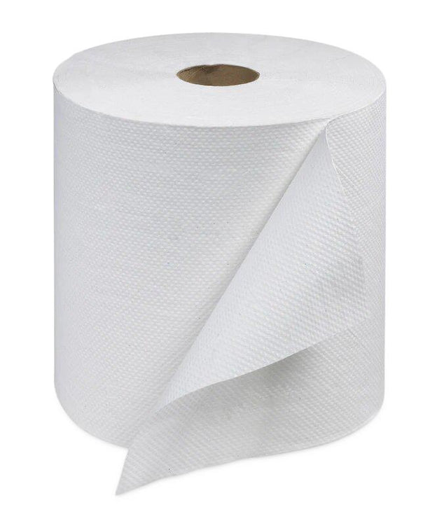 Essity Professional Hygiene Tork Universal Rolls Hard-Roll Paper Hand Towels, 1-Ply, White - RB8002 - 6 Roll