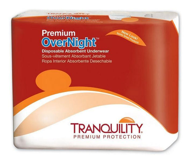 PRINCIPLE BUSINESS ENTERPRISES Tranquility Premium Overnight Disposable Underwear 2114 80 Each - MDL-PPB2114