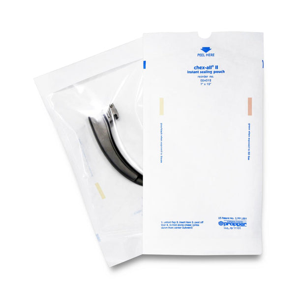Propper Chex-All II Sterilization Pouches, Heat Seal, 7" x 12" - 02401200 - 500 Each