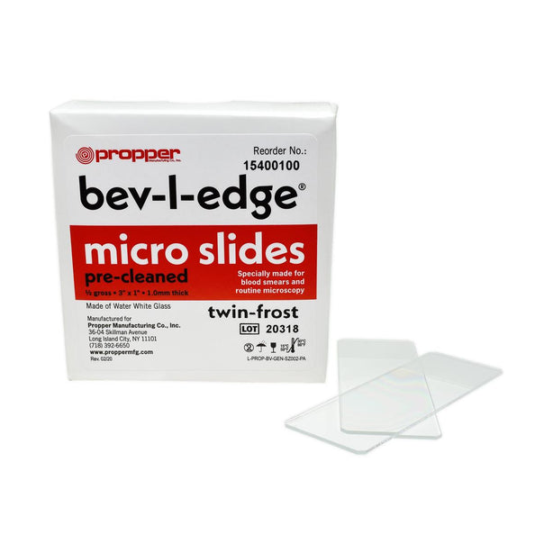 Bev-L-Edge Frosted Microscope Slide - 15400100 - 1440 Each - MDL-PPR154001