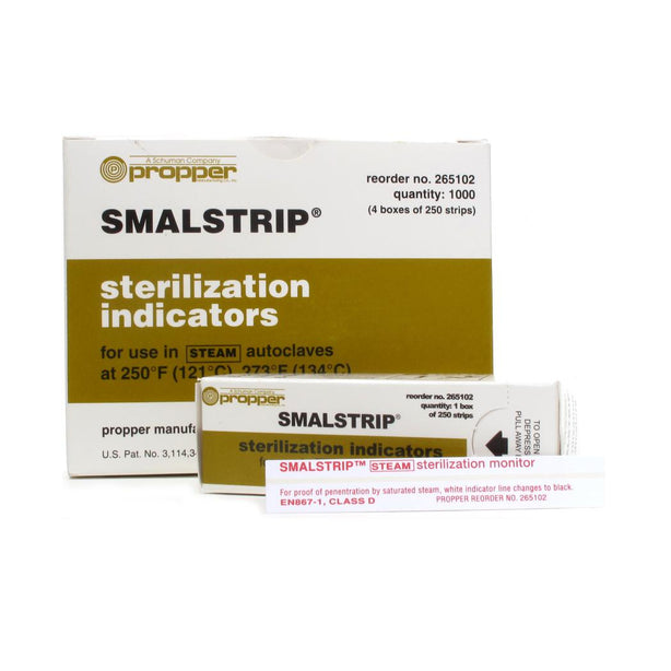 PROPPER MFG Strate-Line Steam Sterilization Strips 26510200 250 Each - MDL-PPR265102BX