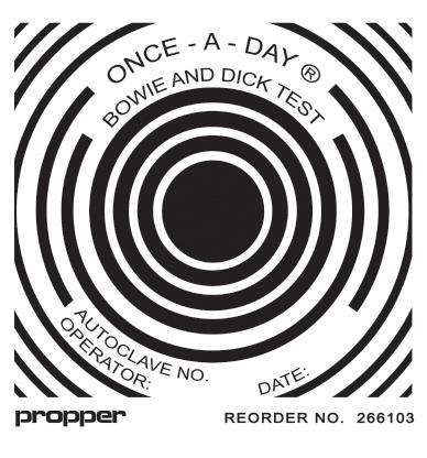 Propper Mfg Once-A-Day Bowie-Dick Test Pak 26610300 - 30.0 Each - MDL-PPR266103