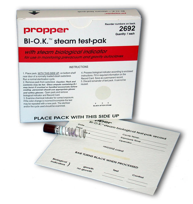 Propper Mfg BI-OK Steam Test-Pak 26921000 - 20.0 Each - MDL-PPR269210