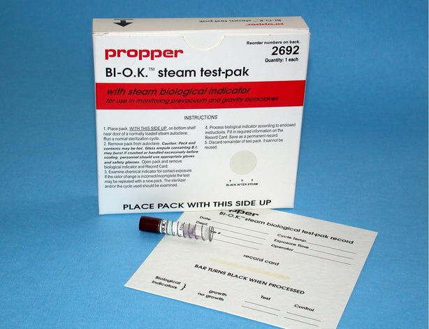 Propper Mfg BI-OK Steam Test-Pak 26922000 - 20.0 Pack - MDL-PPR269220