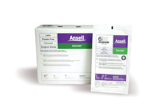 Ansell Healthcare Encore Latex Textured Gloves 5785004 - 50.0 Pair
