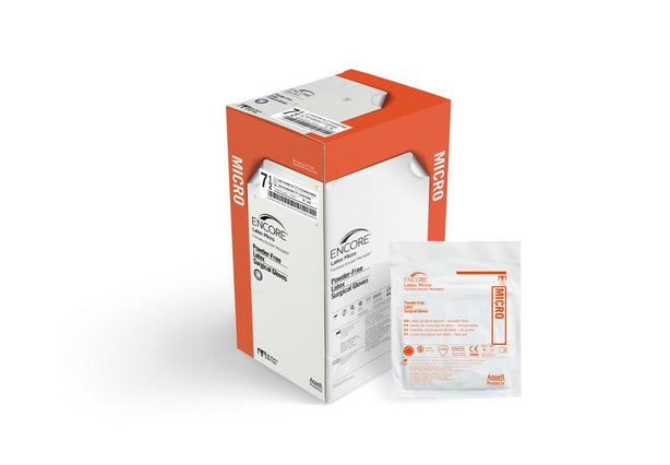 ANSELL HEALTHCARE Encore MicrOptic Powder-Free Latex Surgical Gloves 5787004 50 Pair