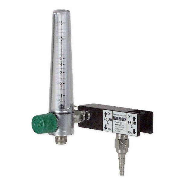 Precision Medical Nebulizer Block with Compact Flowmeter 1MFA6073 - 1.0 Each