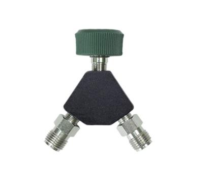 Precision Medical Vacuum Y Block Assembly, DISS Male x DISS Female, with Checks - PRE7213