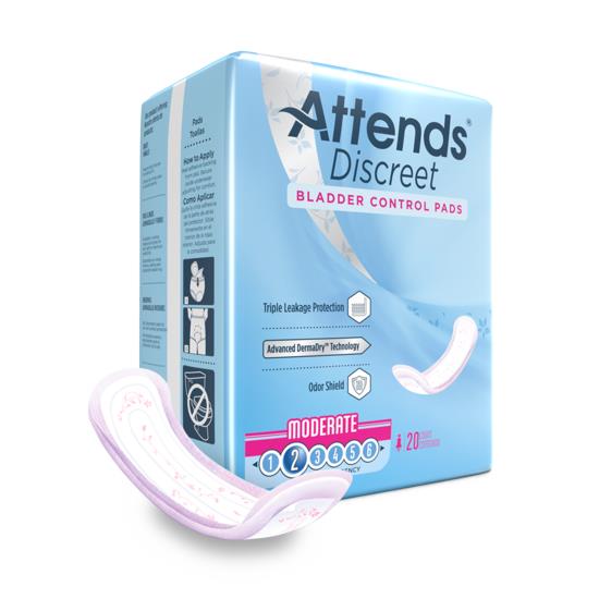 Attends Discreet Bladder Control Pad, Moderate - ADPMOD - 200 Each