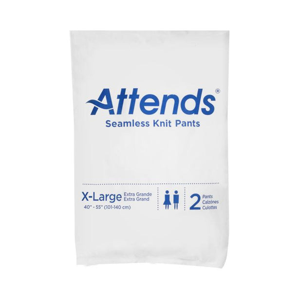 Attends Seamless Knit Pants for Incontinence, Size XL, Green Waistband, Mesh - MPS40100 - 100 Each
