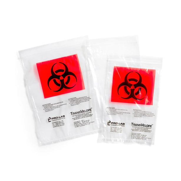 Pro Labs Diagnostics TransVelope Biohazard Bags PL.509 - 500.0 Each