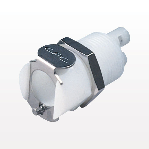 Twin Tube™ Coupling Body, Panel Mount Body, Non-Valved, Barbed - Fits 1/8 inch ID Tubing (0.125 inch, 3.18 mm) - PTC16020