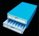 EVERGREEN SCIENTIFIC Cabinets Cassette File Drawers, Light Blue, Marbled With Id Labels - 258-4202-B10 - 2 Each
