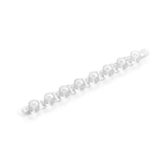 Evergreen Scientific Caplugs 8-Cap Strip for PCR Tube Strip, Polypropylene Copolymer, Natural - 300-3456-080 - 400 Each