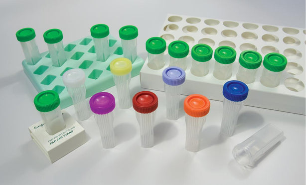 EVERGREEN SCIENTIFIC Pap-Fix Plus Pap Slide-Fix Slide Jars Prefilled With Ethyl Alcohol, Blue Cap - 308-5500-B8K - 100 Each