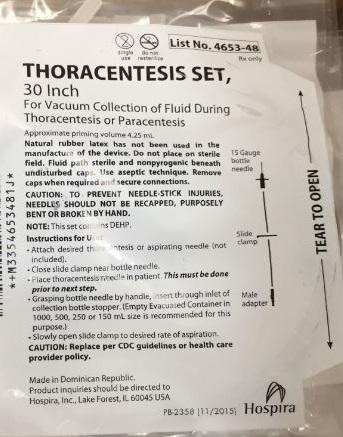 Smiths Medical Smiths Medical Thoracentesis Sets 4653-48 - 48.0 Each